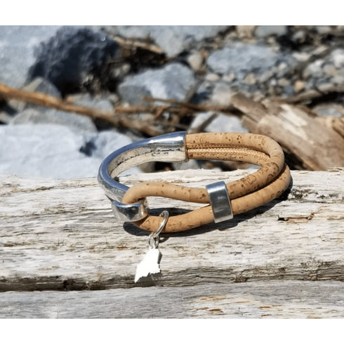 Maine Charm Cork Bracelet
